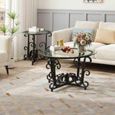 MLNshops 3 Piece Living Room Coffee Table Set with Glass Top