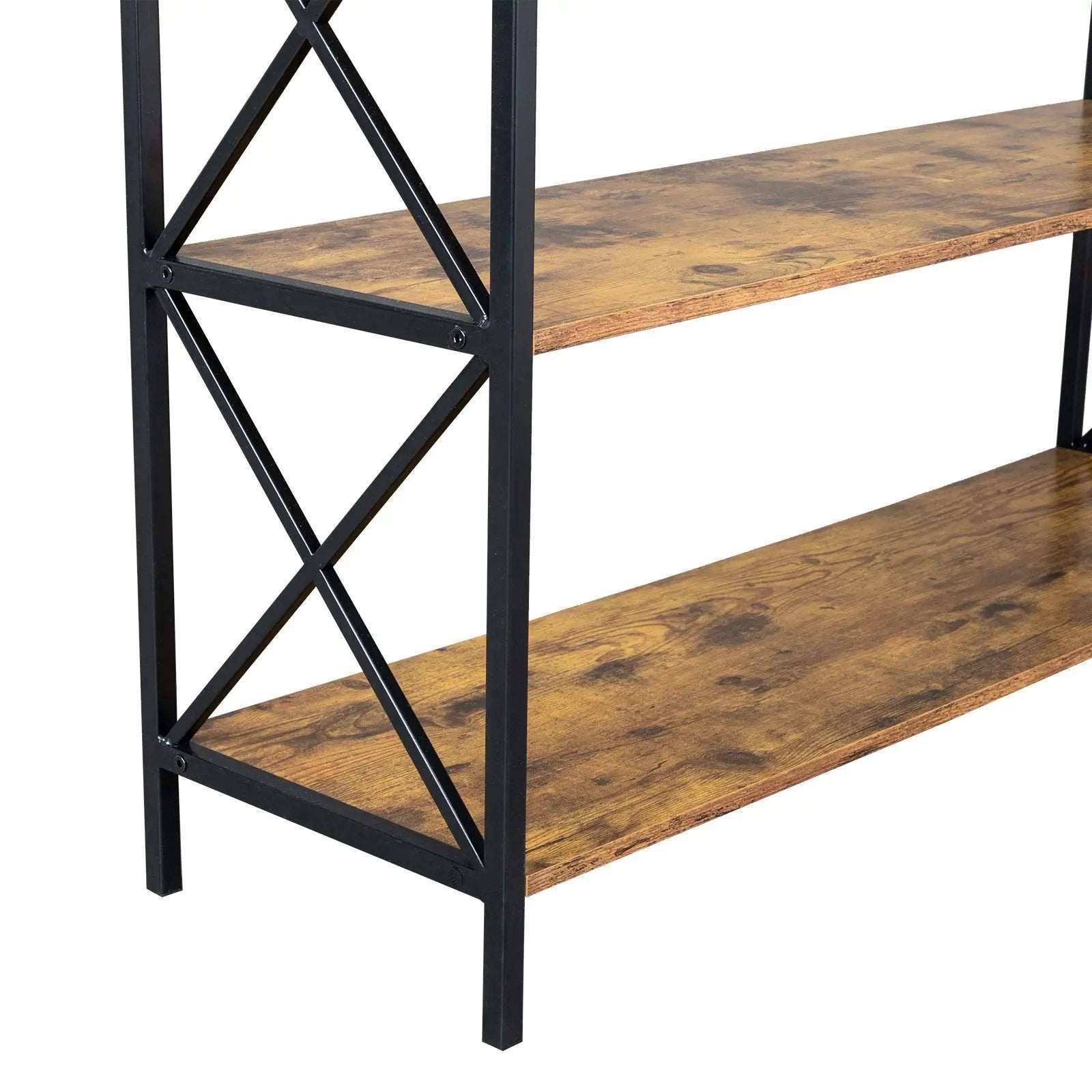 3 Tier Console Table for Entryway with Drawer and 2 Open Storage, Industrial Sofa Table with Storage for Living Room. MLNshops]