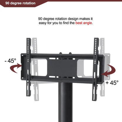 3-Tier Multi-functional TV Stand Height Adjustable Swivel Bracket - Black MLNshops]