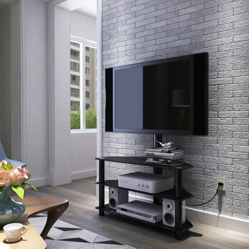 MLNshops 3-Tier TV Stand with Swivel Bracket