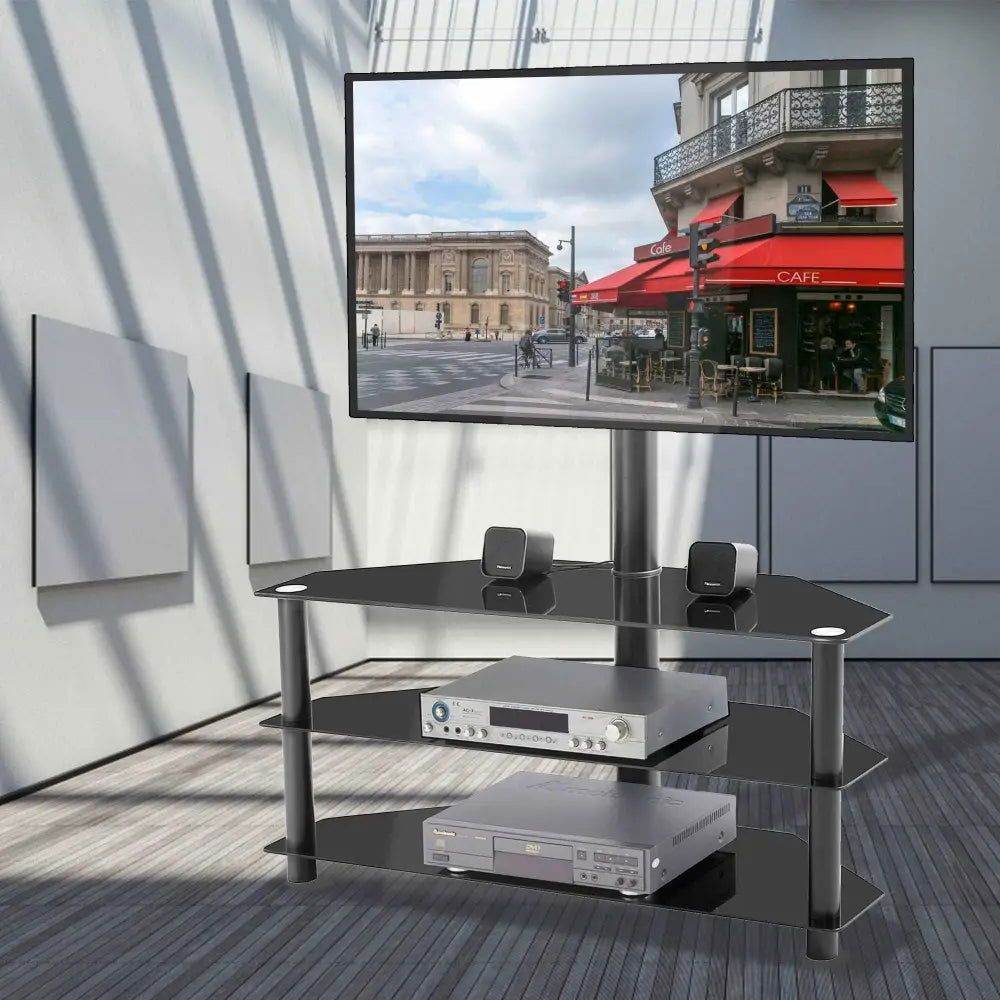 MLNshops 3-Tier TV Stand with Swivel Bracket