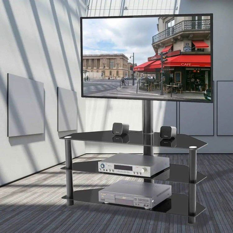 MLNshops 3-Tier TV Stand with Swivel Bracket
