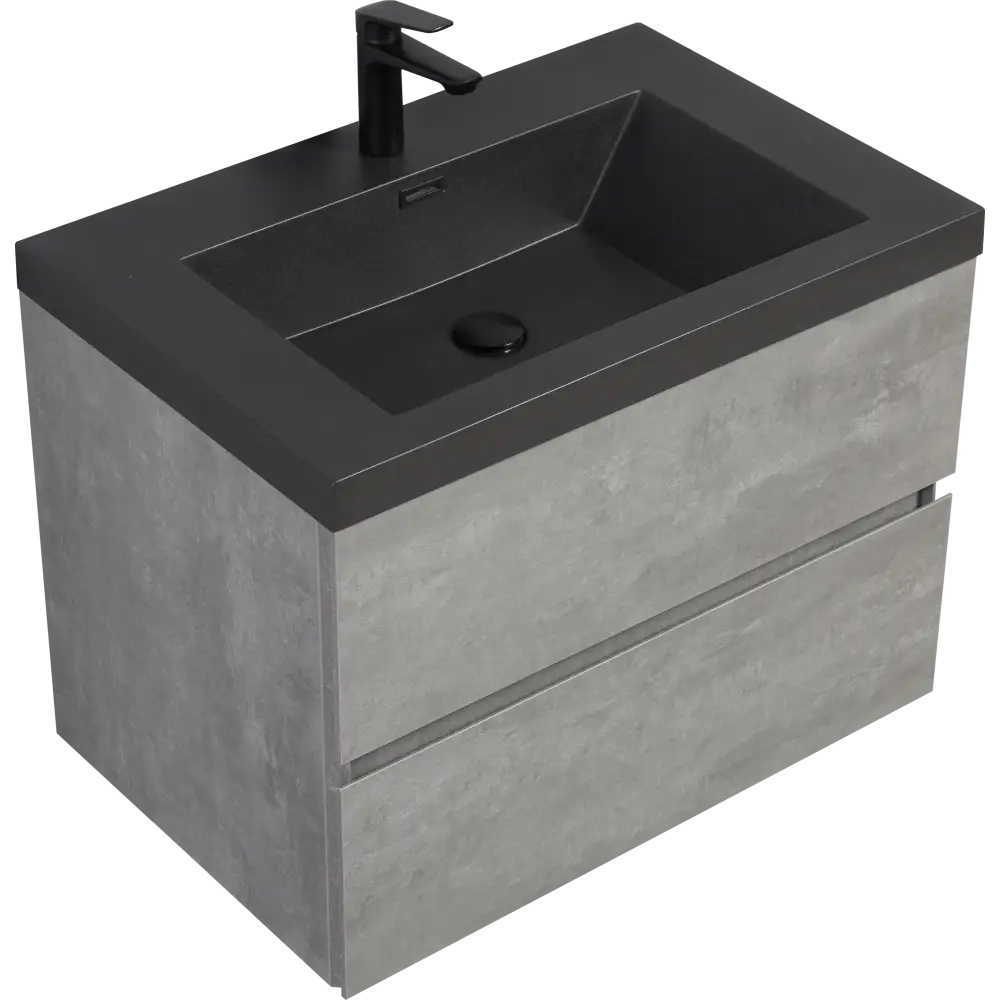 30" Floating Bathroom Vanity with Sink, Modern Wall-Mounted Bathroom Storage Vanity Cabinet with Black Quartz Sand Top Basin and Soft Close Drawers MLNshops]