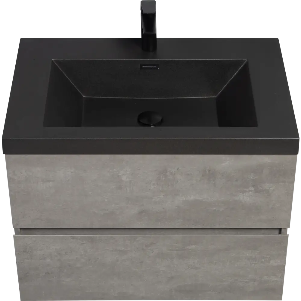 30" Floating Bathroom Vanity with Sink, Modern Wall-Mounted Bathroom Storage Vanity Cabinet with Black Quartz Sand Top Basin and Soft Close Drawers MLNshops]