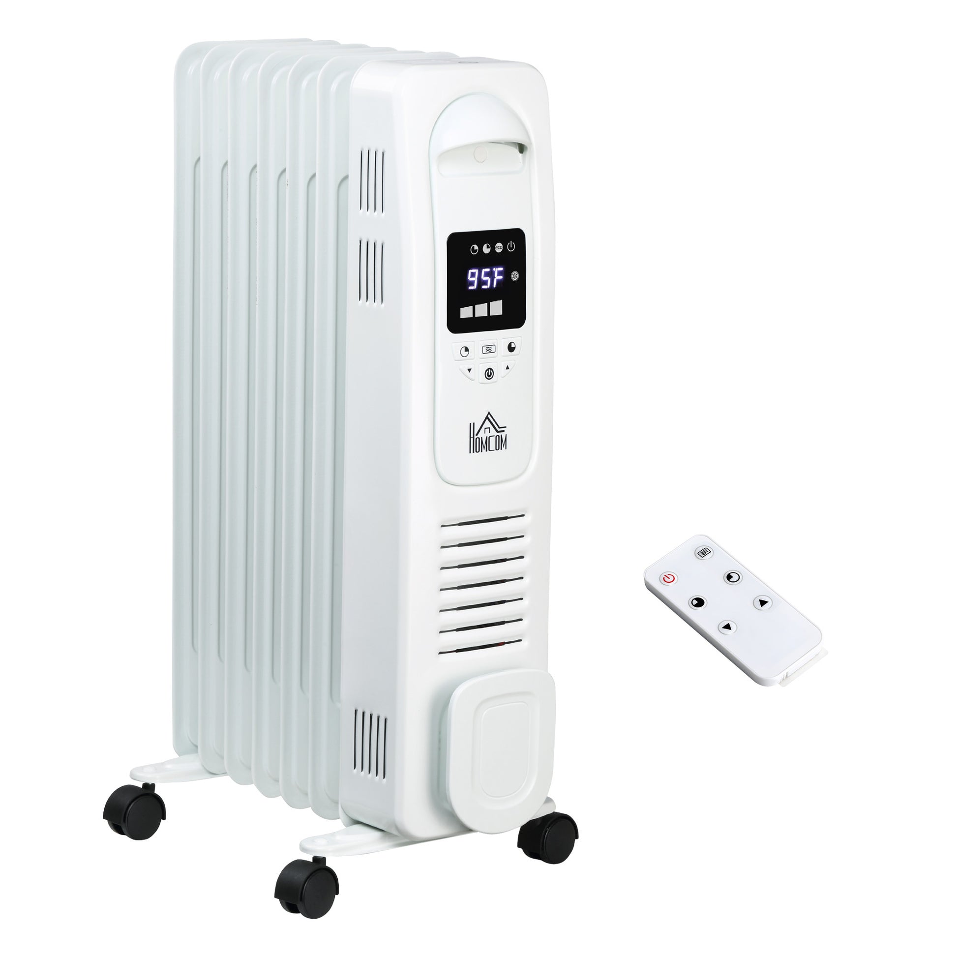 25.25" Electric Space Heater, Freestanding 161 Sq. Ft. Heater with 3 Modes, Timer, and Remote, 1500 W, White MLNshops]