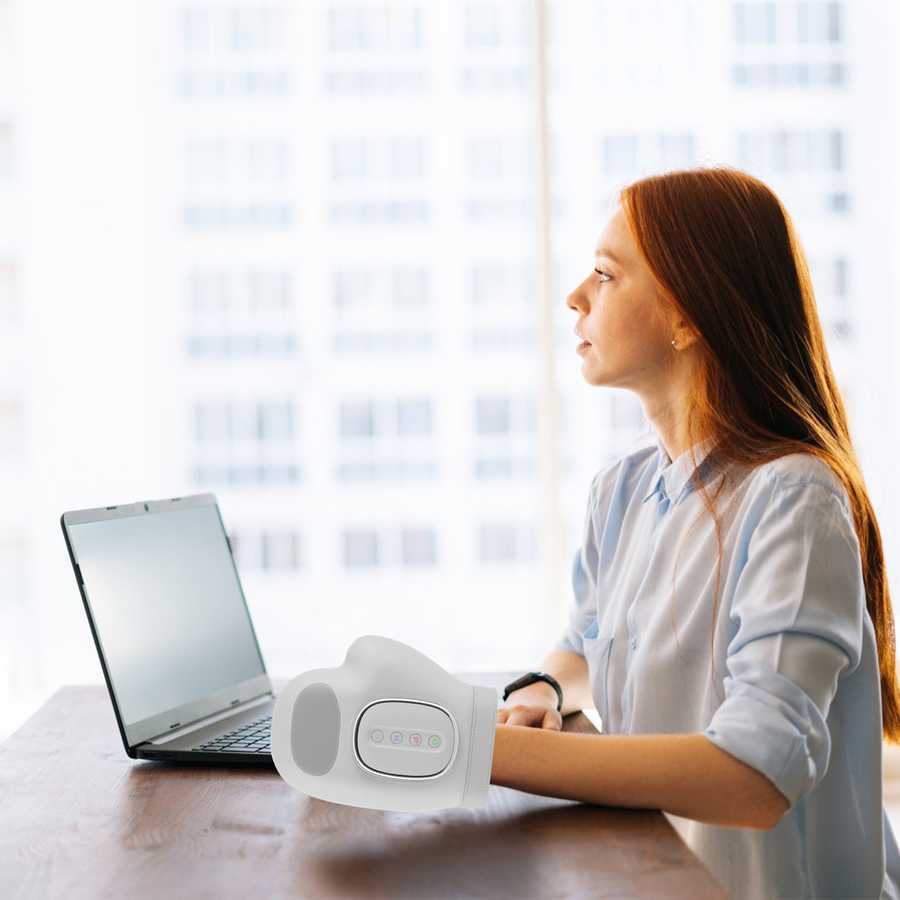 Cordless Hand Massager with 14 Airbags, 3 Massage Modes