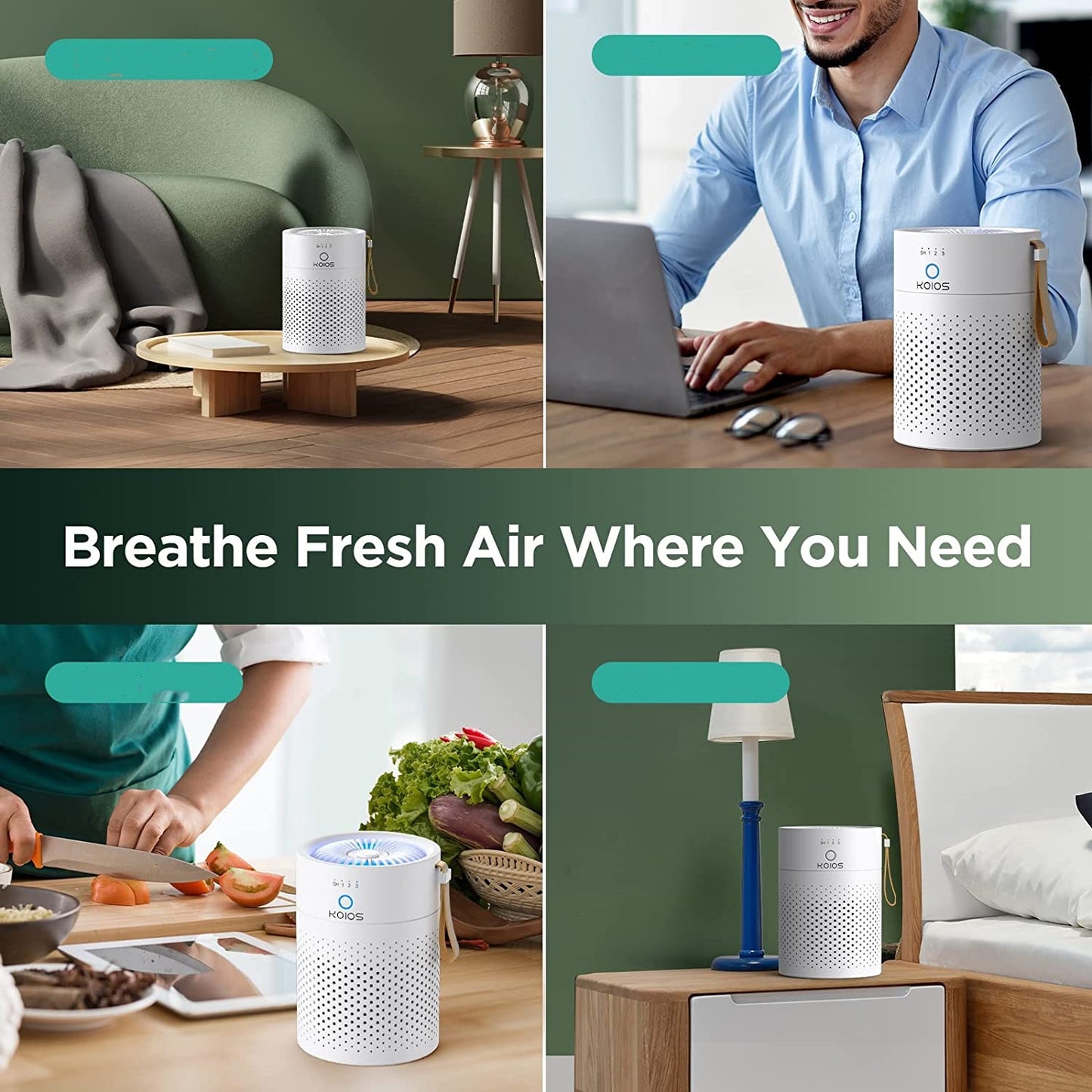 Air Purifiers for Home Bedroom H13 True HEPA Air Filter, Quiet Air Cleaner,Portable Small Air Purifier for Office, Living Room