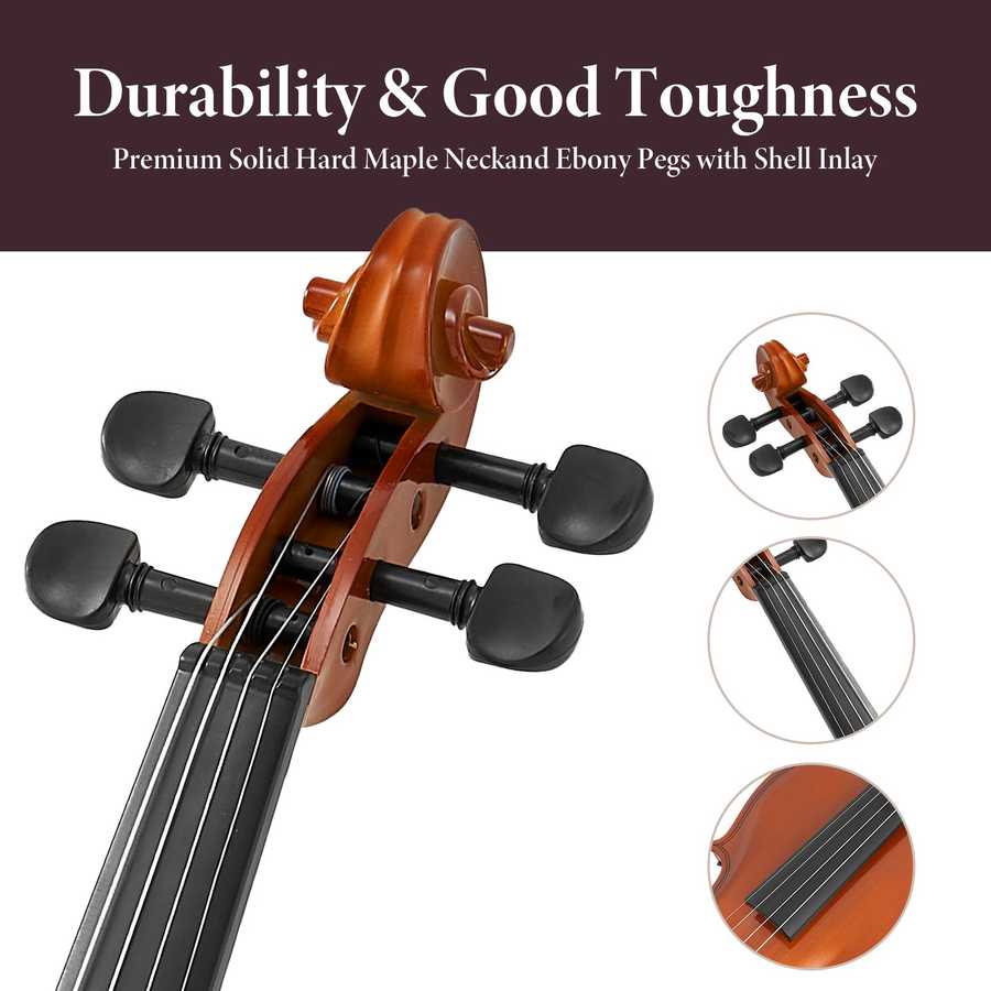 Handmade violin showcasing craftsmanship and polished edges