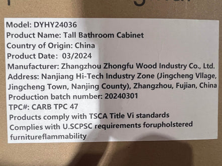 MLNshops Tall Bathroom Storage Cabinet - Stylish & Functional