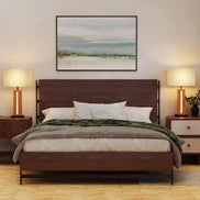 Table Lamps Set Of 2, Modern Dimmable Bedside Lamp With LED Nightlight, Rustic Farmhouse Square Wood Grain Nightstand Lamps With Linen Shades For Living Room Bedroom End Table