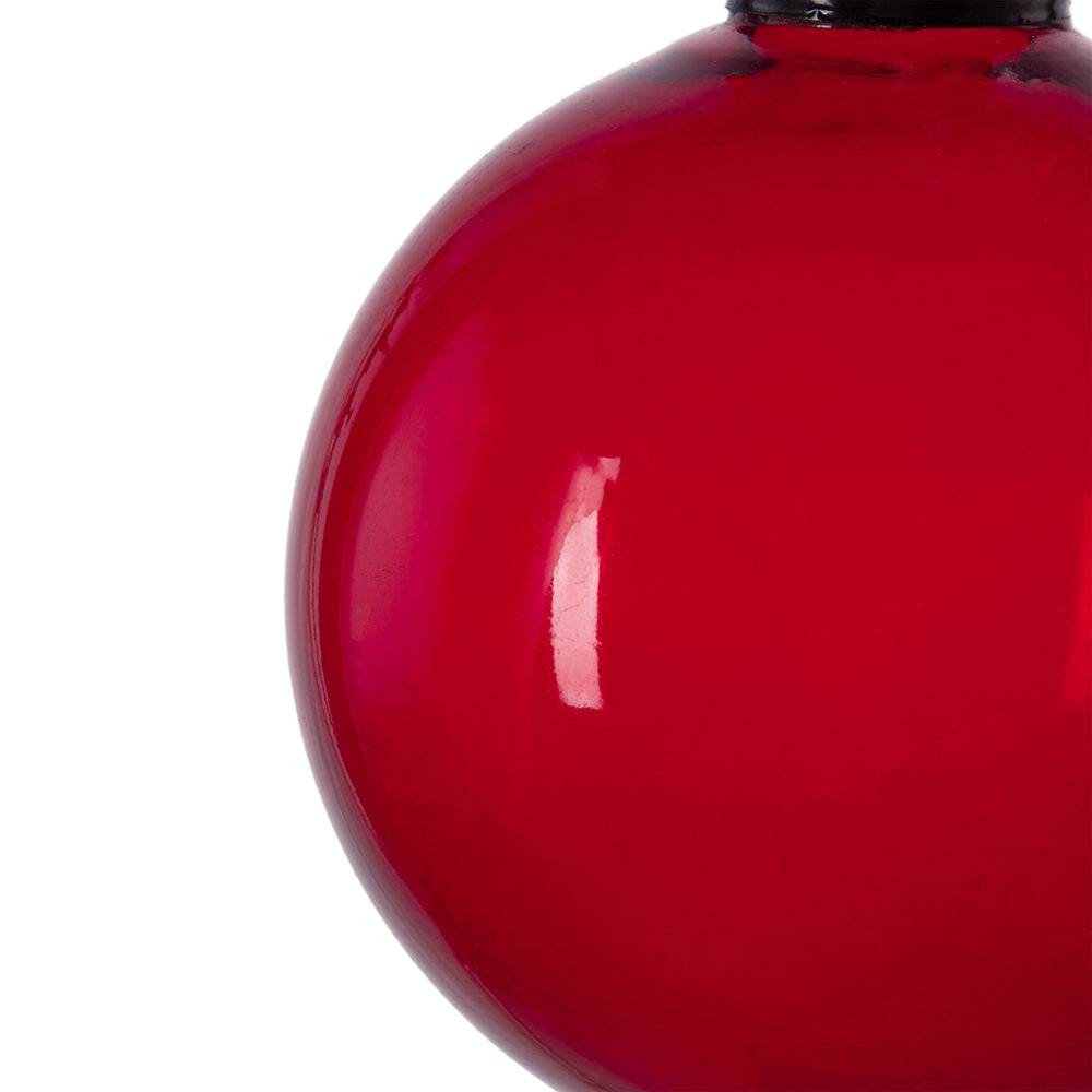 6' Red Glass Ornament, Decorative Hanging Ball Christmas Tree Ornaments for Holiday Party Decorations, Set of 3