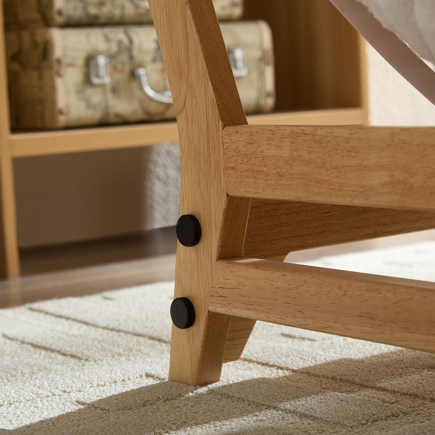 Accent Armless Lazy Sofa, Casual Single Sofa, Corduroy Fabric, For Living Room And Bedroom , With Backrest, Single Seat, OFF-WHITE