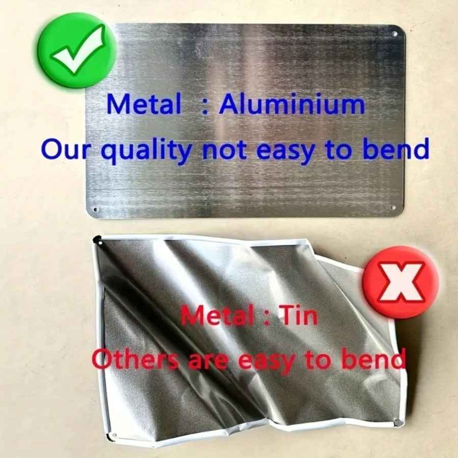Retro Metal Decoration Plate for Home Garage Use