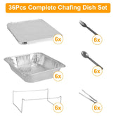 MLNshops 36 Piece Chafing Dish Kit for Easy Serving