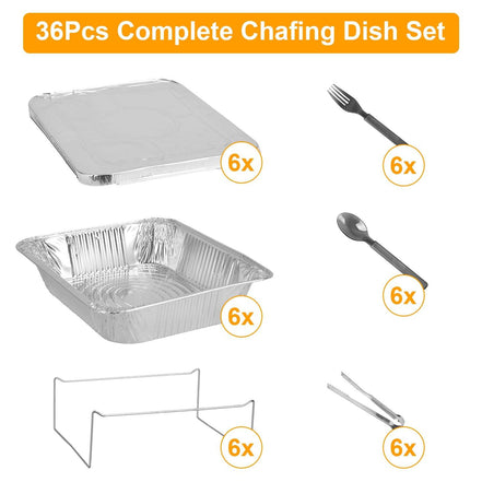 MLNshops 36 Piece Chafing Dish Kit for Easy Serving