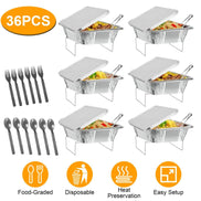 MLNshops 36 Piece Chafing Dish Kit for Easy Serving Default Title