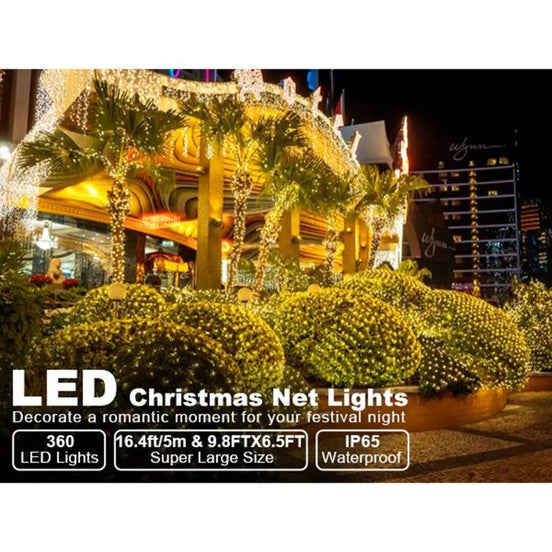 mlnshops 360 LED Decorative Lights Mesh Net for Christmas yellow