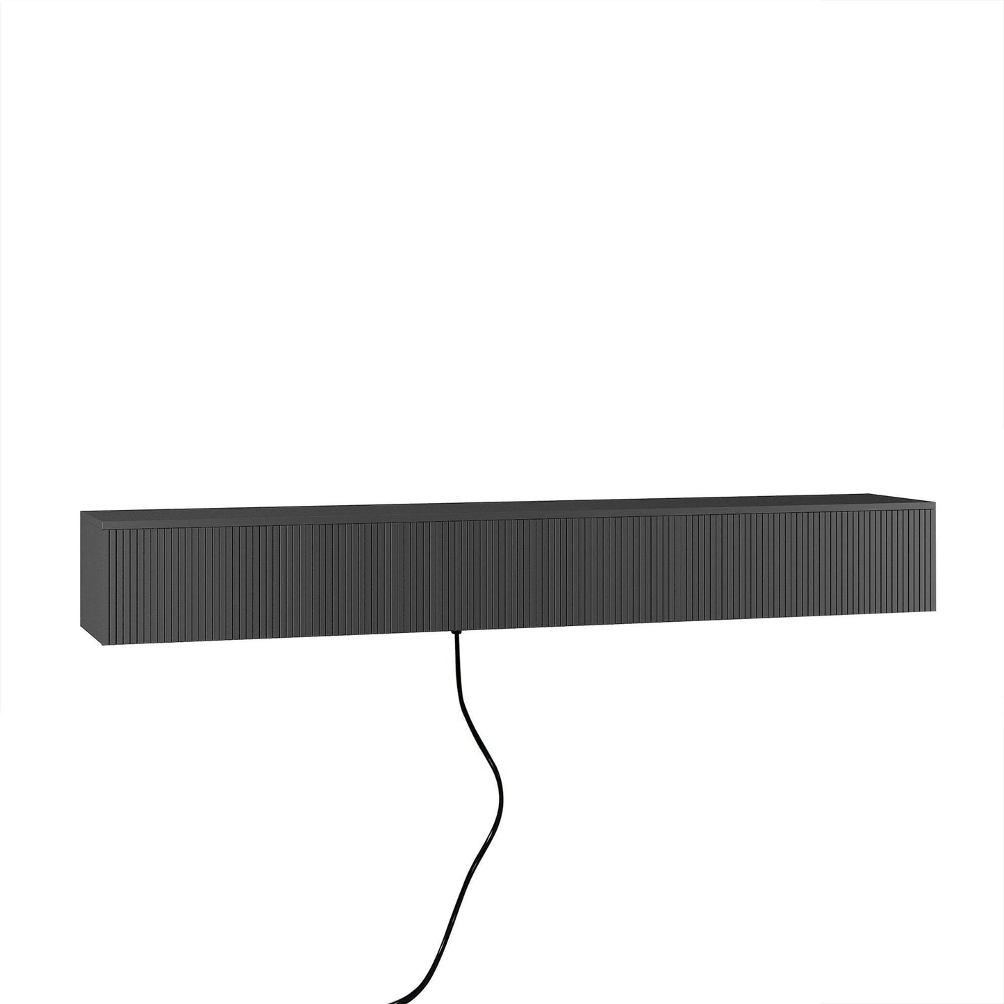 Floating TV Stand Wall Mounted with 16 Color LEDs,69' Modern TV Stand, Floating TV Cabinet Entertainment Center for 55 60 65 Inch TV,Black