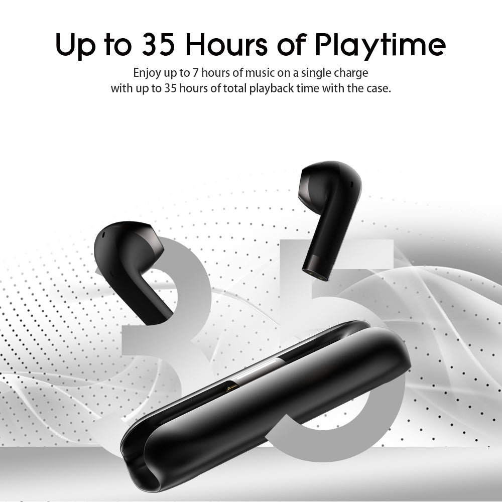 X-BOAT+ Wireless Earbuds 35H Playback BT5.3 ENC Noise Cancelling 13mm Driver IF Award Metal Case Black