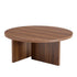 Versatile Walnut-Finished MDF Round Coffee Table
