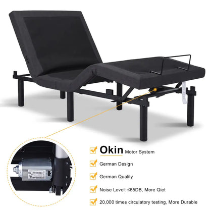 397lbs With 2-Point Massage, Dual Motors, Wireless Remote Control, Electric Lift Bed MLNshops]