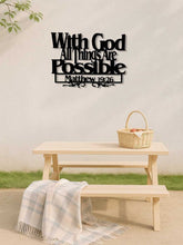 Outdoor wall art with &