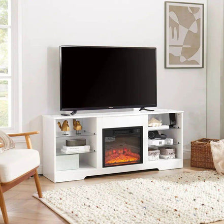 MLNshops 3D Fireplace TV Console with LED Lighting