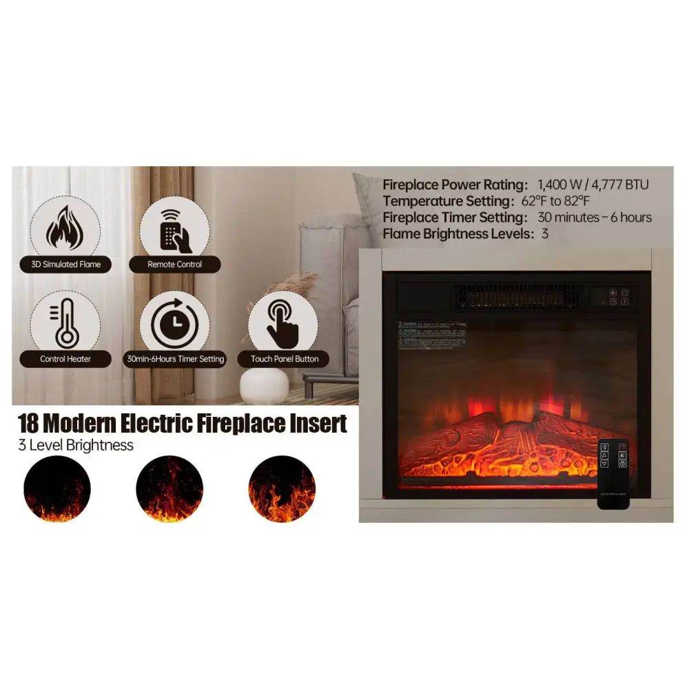 MLNshops 3D Fireplace TV Console with LED Lighting - MLNshops