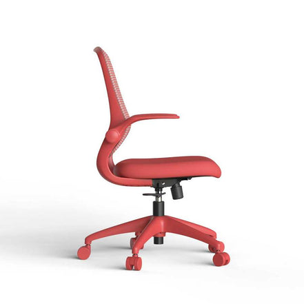 Red office chair on a white background