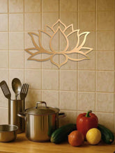 Lotus metal wall art for home decor and organization