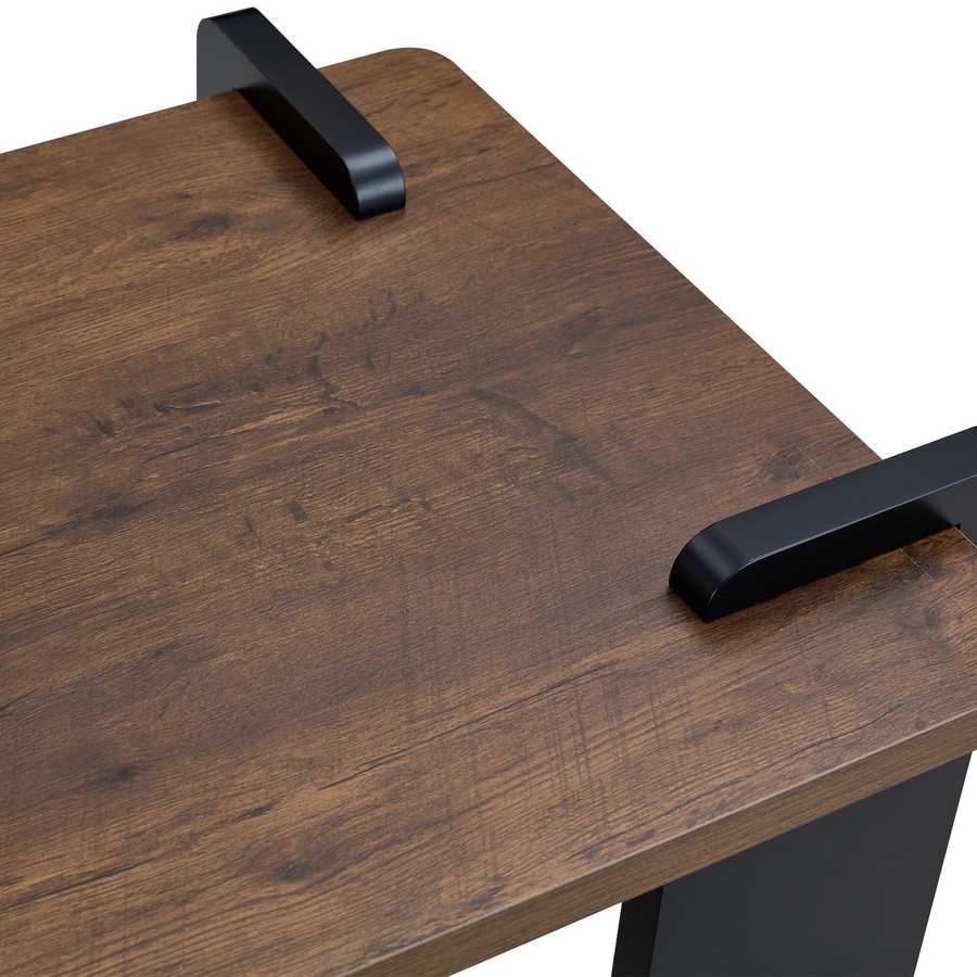 Top surface of Walnut MDF Coffee Table with visible wood grain texture, ideal for modern minimalist living spaces.