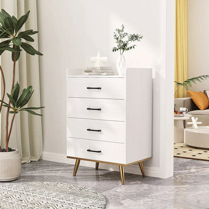 4-Drawer Dresser Cabinet, White - MLNshops