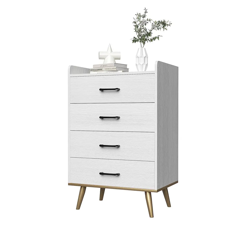 4-Drawer Dresser Cabinet, White - MLNshops