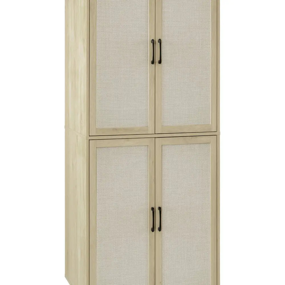 4 Door Cabinet, with 4 Adjustable Inner Shelves, Storage Cabinet MLNshops]