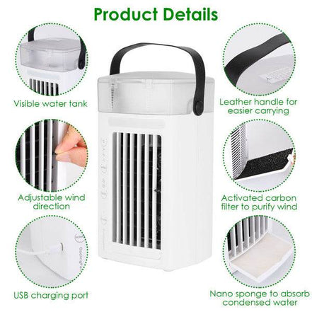 4-in-1 Evaporative Air Cooler with 480ML Tank