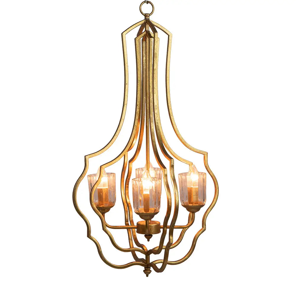 4 - Light Metal Chandelier, Hanging Light Fixture with Adjustable Chain for Kitchen Dining Room Foyer Entryway, Bulb Not Included MLNshops]