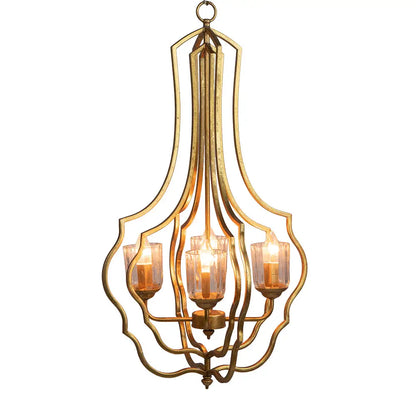 4 - Light Metal Chandelier, Hanging Light Fixture with Adjustable Chain for Kitchen Dining Room Foyer Entryway, Bulb Not Included MLNshops]