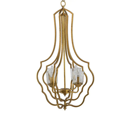 4 - Light Metal Chandelier, Hanging Light Fixture with Adjustable Chain for Kitchen Dining Room Foyer Entryway, Bulb Not Included MLNshops]