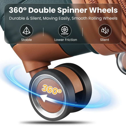 MLNshops 4 Piece Luggage Set with Spinner Wheels - Durable Travel Gear