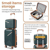 MLNshops 4 Piece Luggage Set with Spinner Wheels - Durable Travel Gear