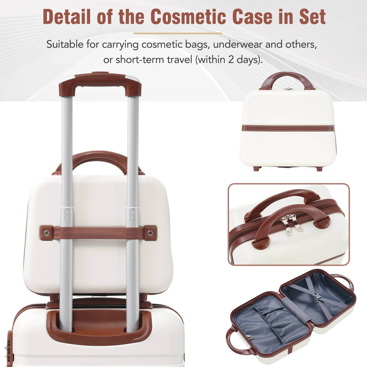 MLNshops 4 Piece Spinner Suitcase Collection - Durable Luggage Set