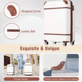 MLNshops 4 Piece Spinner Suitcase Collection - Durable Luggage Set