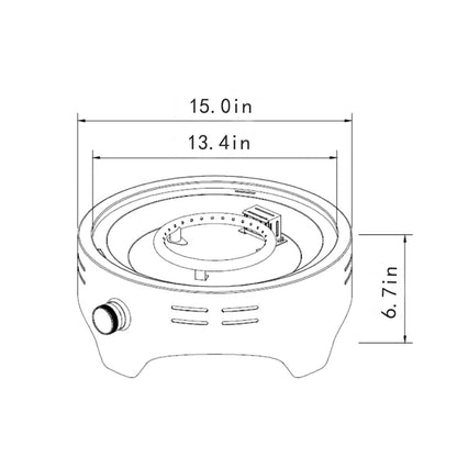 MLNshops 40000 BTU Tabletop Fire Pit for Outdoor Heating