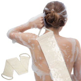 Premium Bamboo Fiber Exfoliating Body Scrubber Towel – Deep Clean & Gentle Exfoliation for Smooth Skin-Beige Default Title