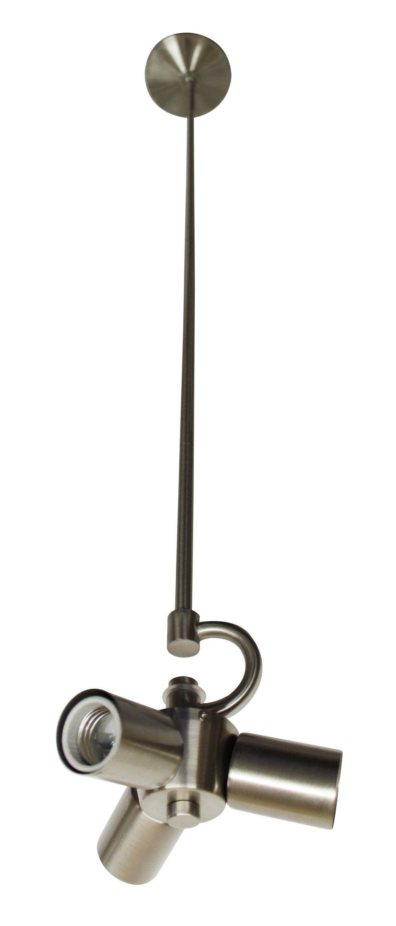 Brushed Nickel Color Pendant Light Fixture for 3 Lights, Vintage Ceiling Hanging Light Fixture with Fabric Cord for Home Lightning