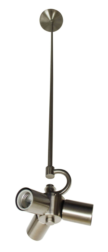 Brushed Nickel Color Pendant Light Fixture for 3 Lights, Vintage Ceiling Hanging Light Fixture with Fabric Cord for Home Lightning