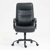 Front view of PU Material Office Chair 9131HJ-PU-KD featuring padded armrests and ergonomic design for long work sessions.