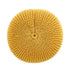 Yellow sponge with a textured surface on a white background