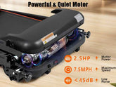 Powerful 2.5HP quiet motor for treadmill exercise