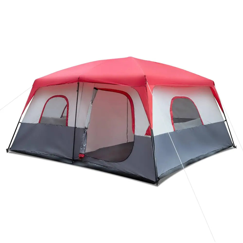 430*430*210cm Polyester Cloth Fiberglass Poles Can Accommodate 14 People Camping Tent Red And White MLNshops]